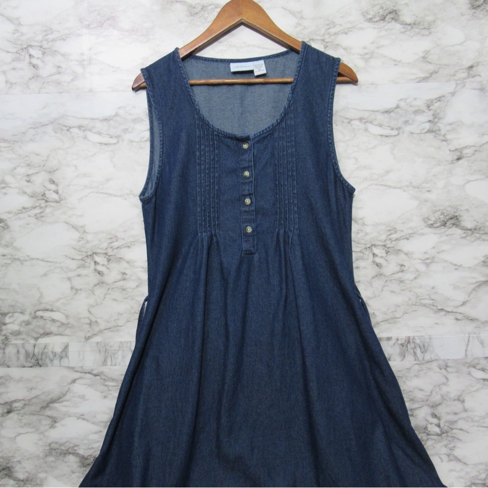 The Vermont Country Store Denim Maxi Dress Size Medium
